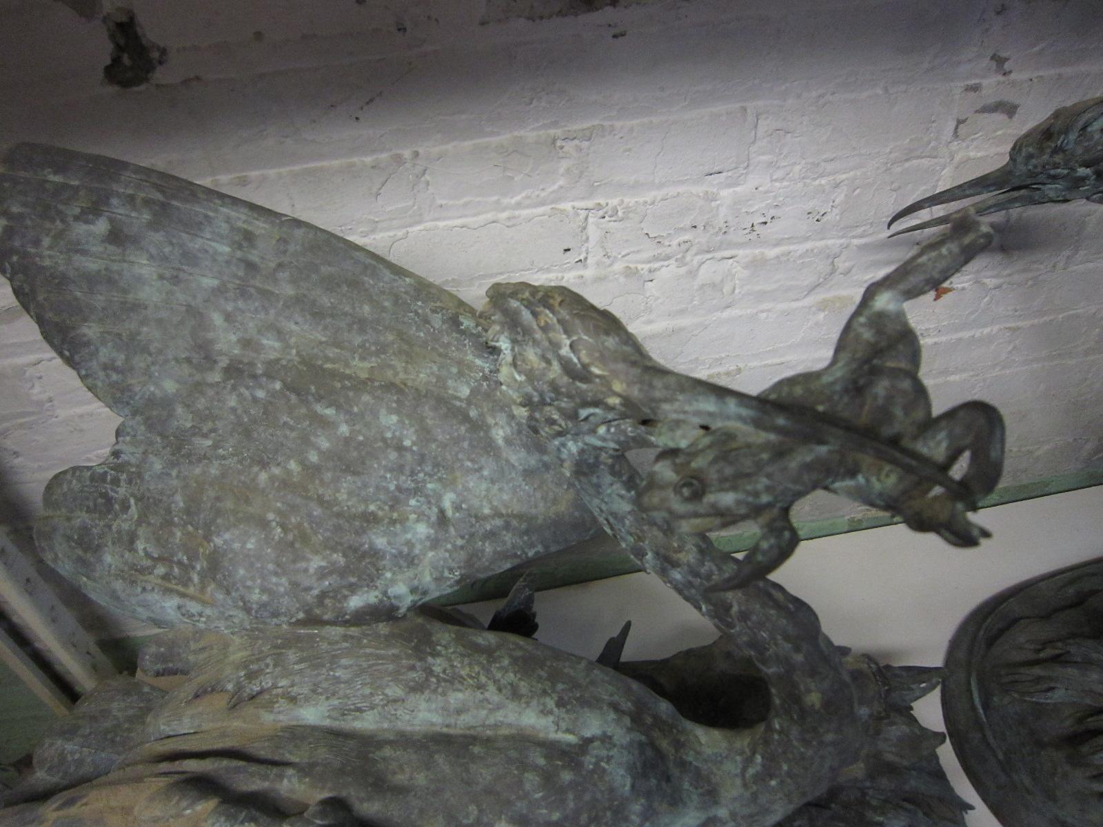 Paire de sculptures françaises originales de Herons- Moigniez en vente 2