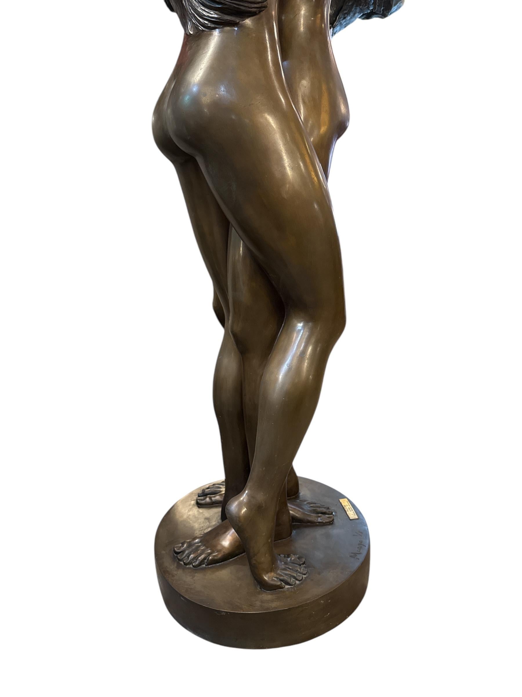 20th Century Lifesize Prince Monyo Mihailescu Bronze Statue For Sale