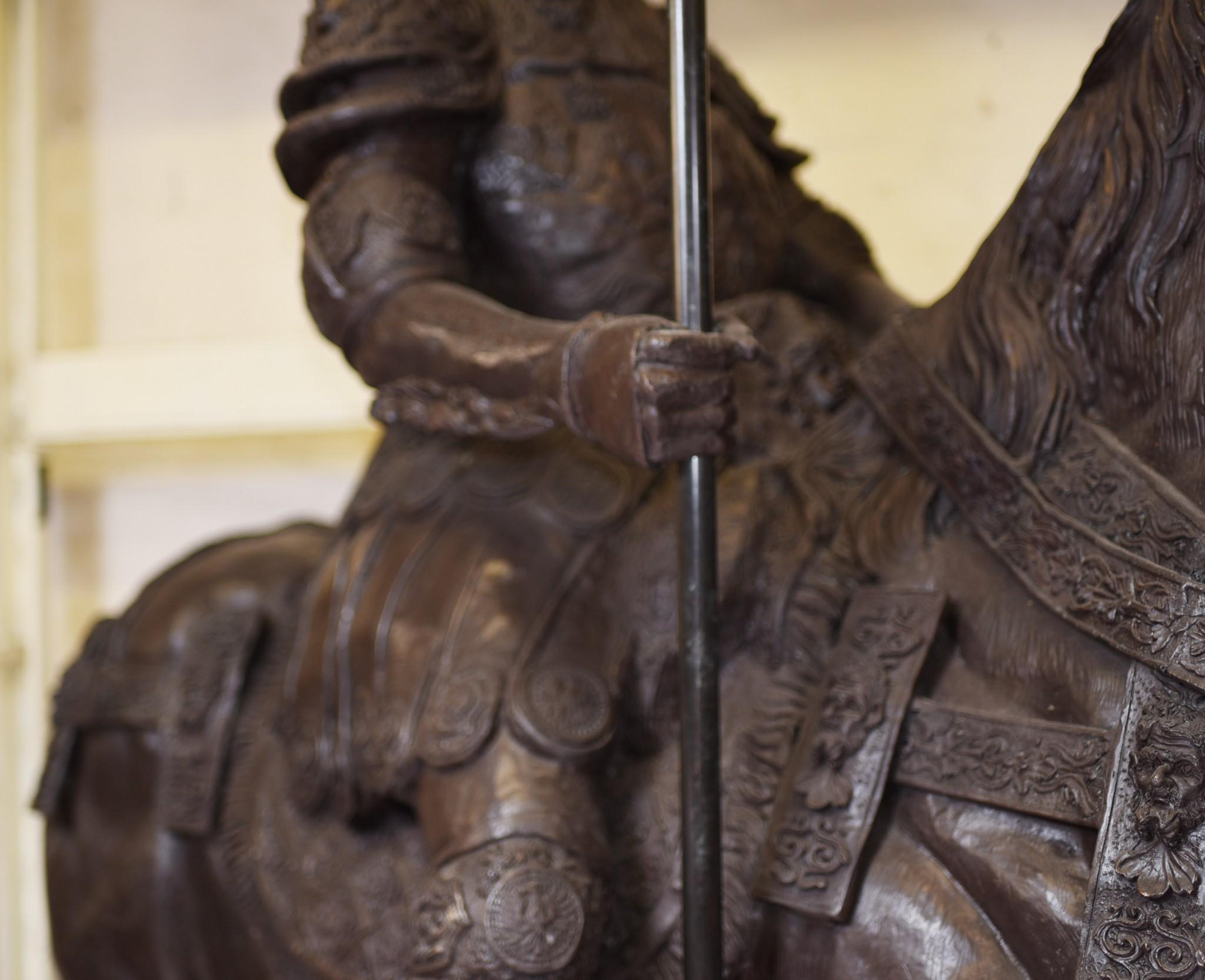 Lifesize Roman Gladiator on Horseback Statue Sculpture Architectural Art 5