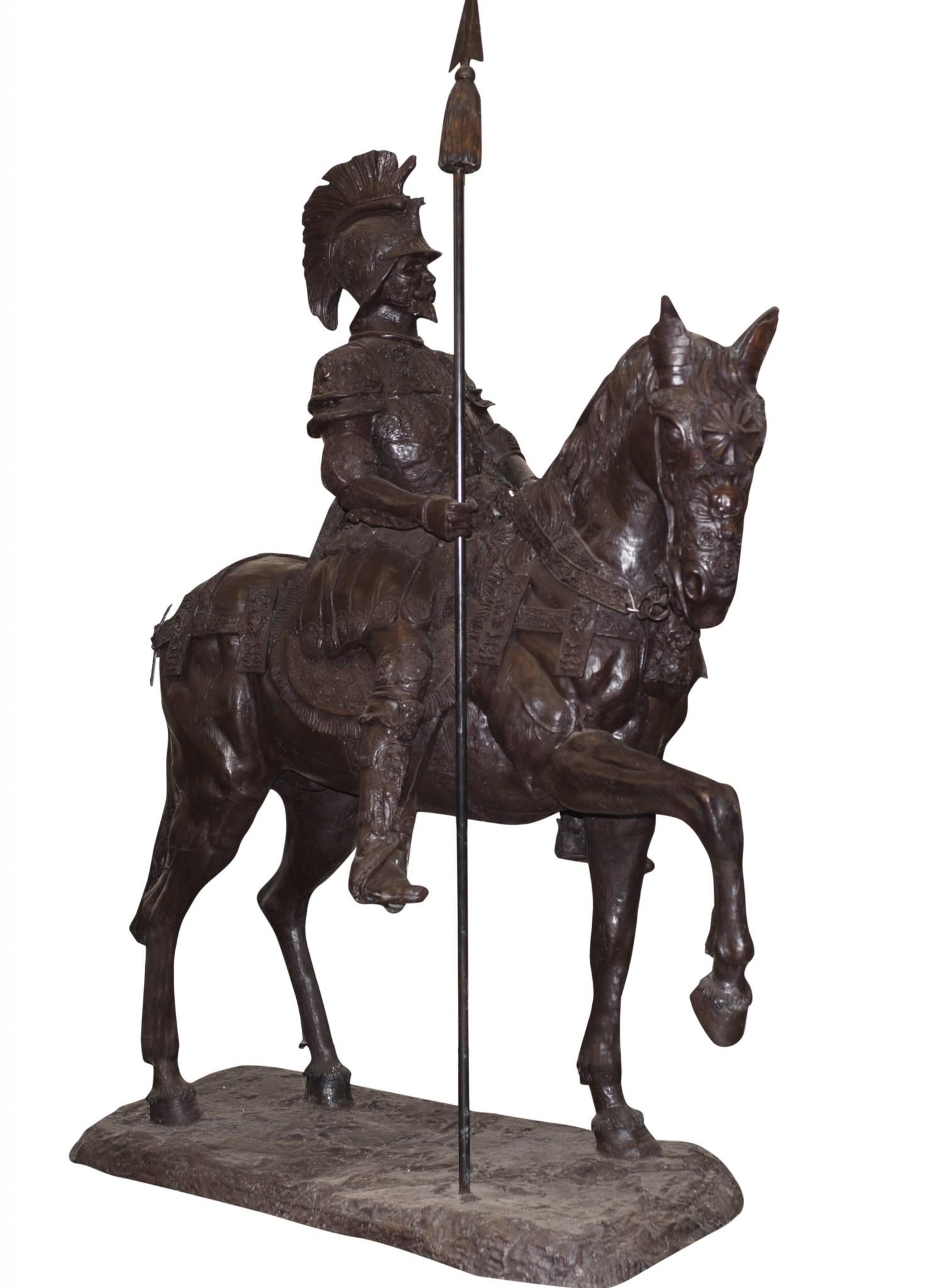 You always needed a lifesize bronze horse with seated Roman Gladiator on top, right?
What an amazing, unique and colossal work of art
Fantastic and unique piece - real collectors piece
Of course being bronze this can live outside with no fear of