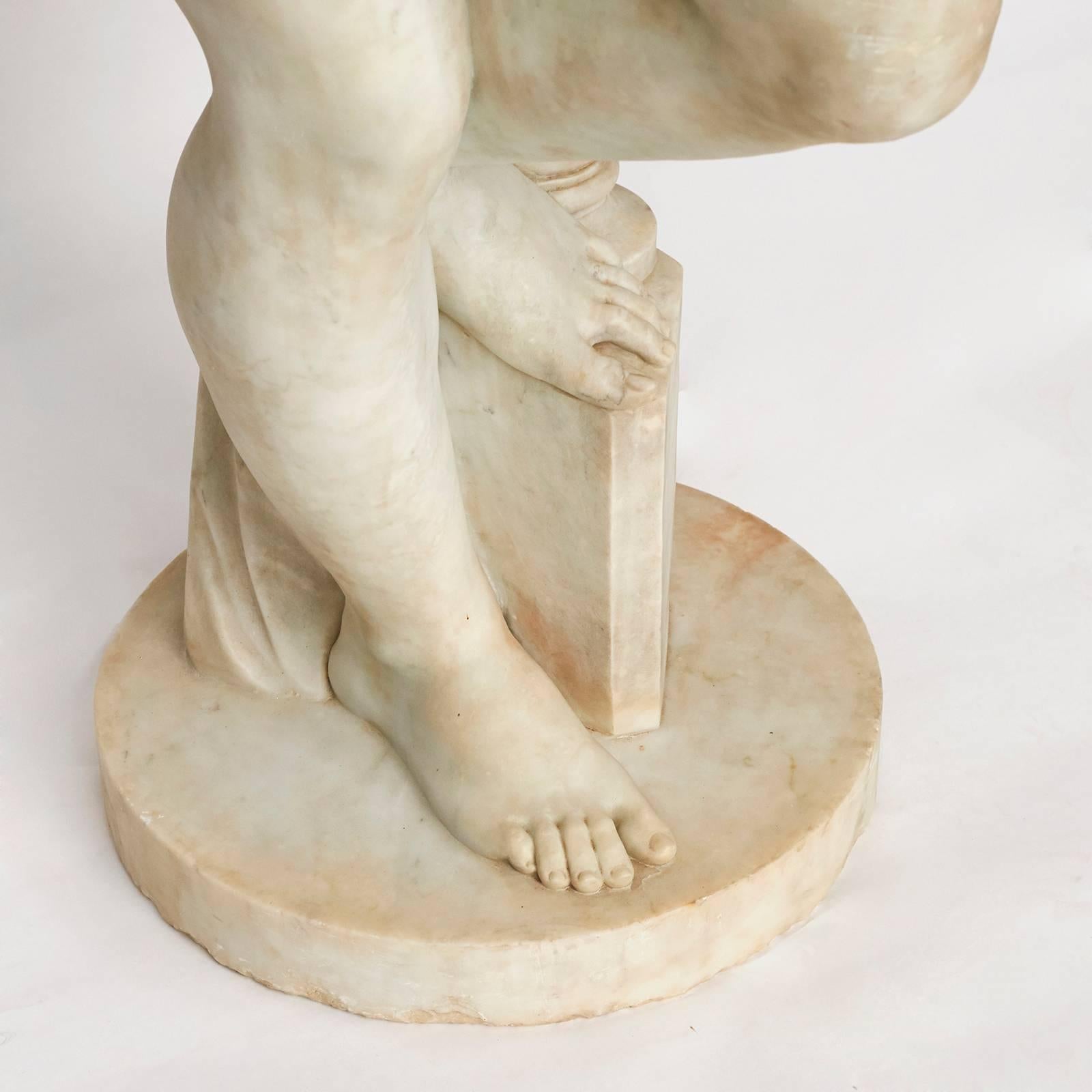 Italian Lifesize Sculpture of Venus in White Statuary Marble, circa 1860s