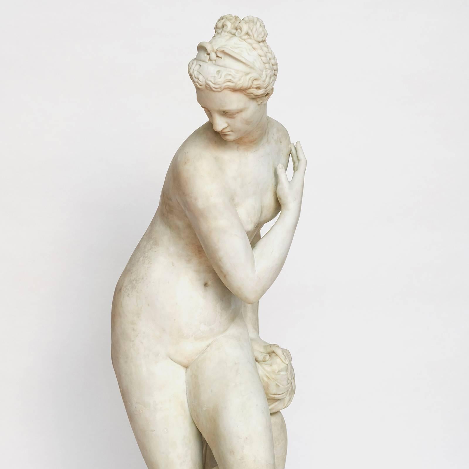 Lifesize Sculpture of Venus in White Statuary Marble, circa 1860s 1