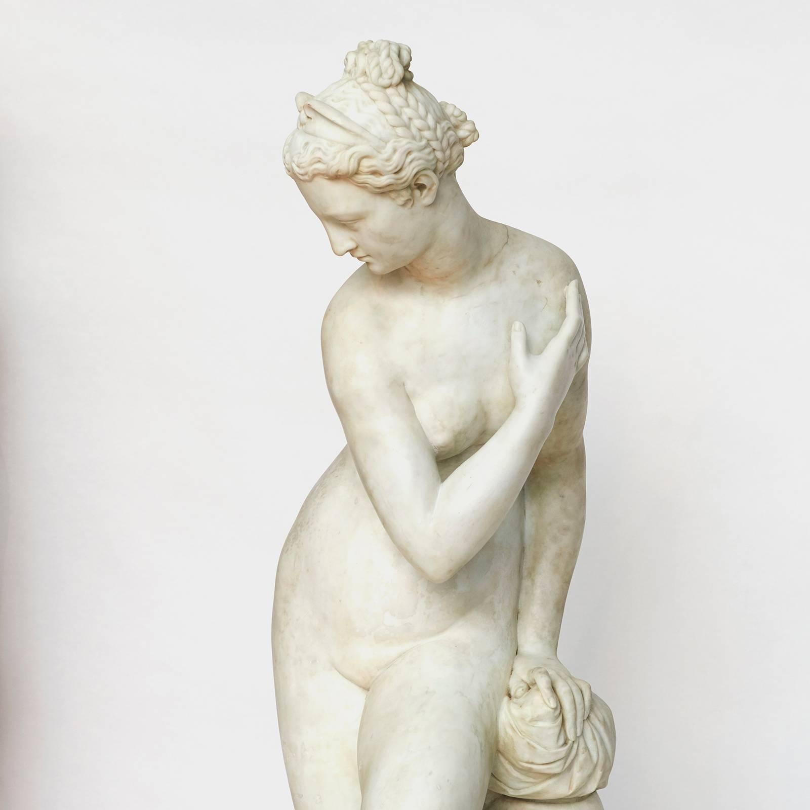 Lifesize Sculpture of Venus in White Statuary Marble, circa 1860s 2