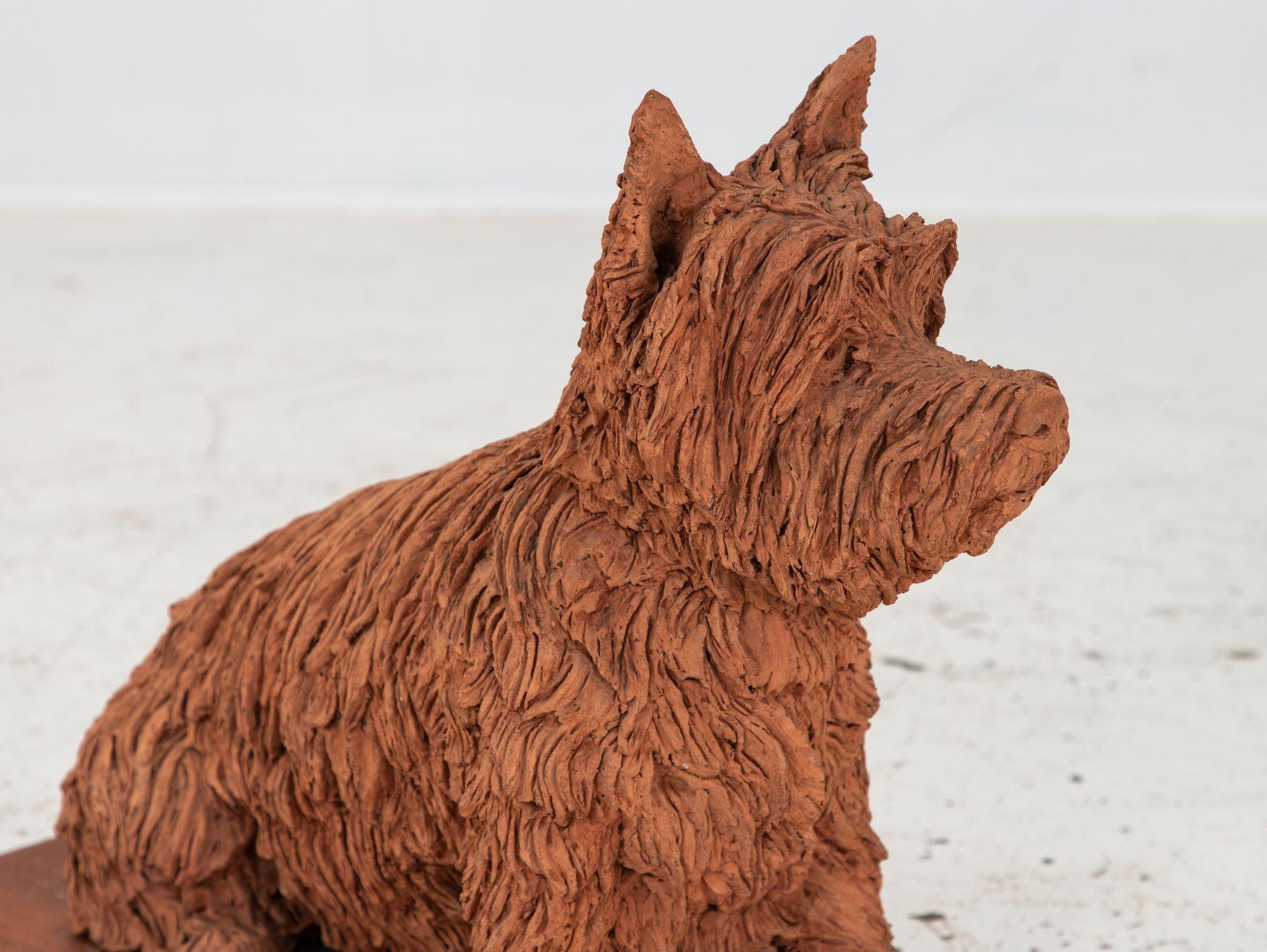 Lifesize Terracotta Dog Garden Ornament, Early 20th Century 5