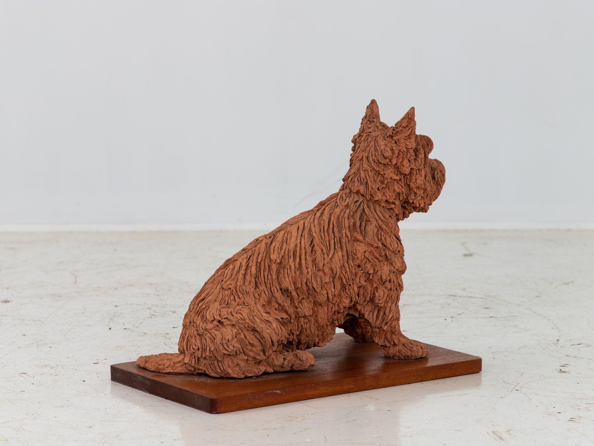 Lifesize Terracotta Dog Garden Ornament, Early 20th Century For Sale 1