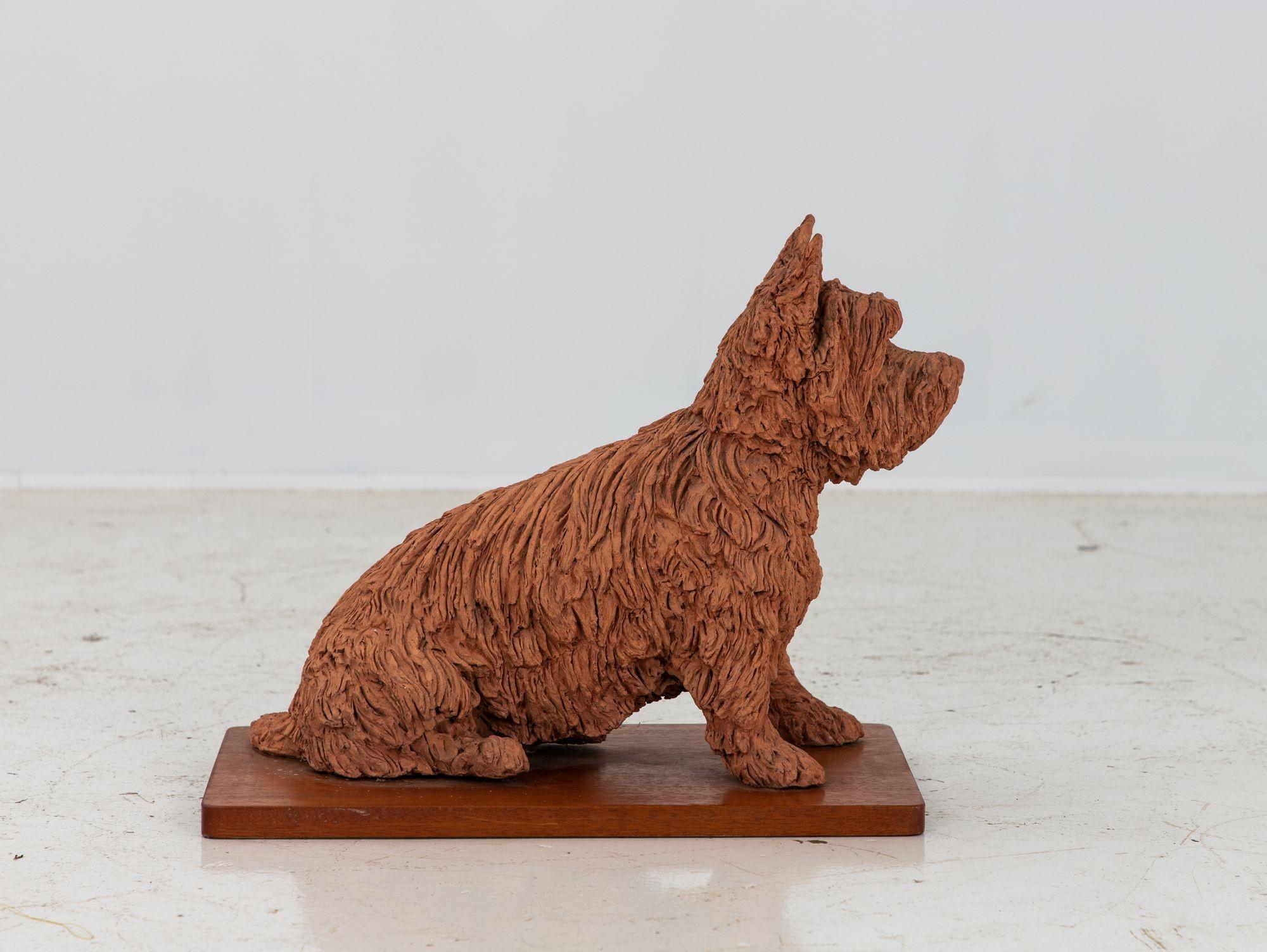 Lifesize Terracotta Dog Garden Ornament, Early 20th Century For Sale 2