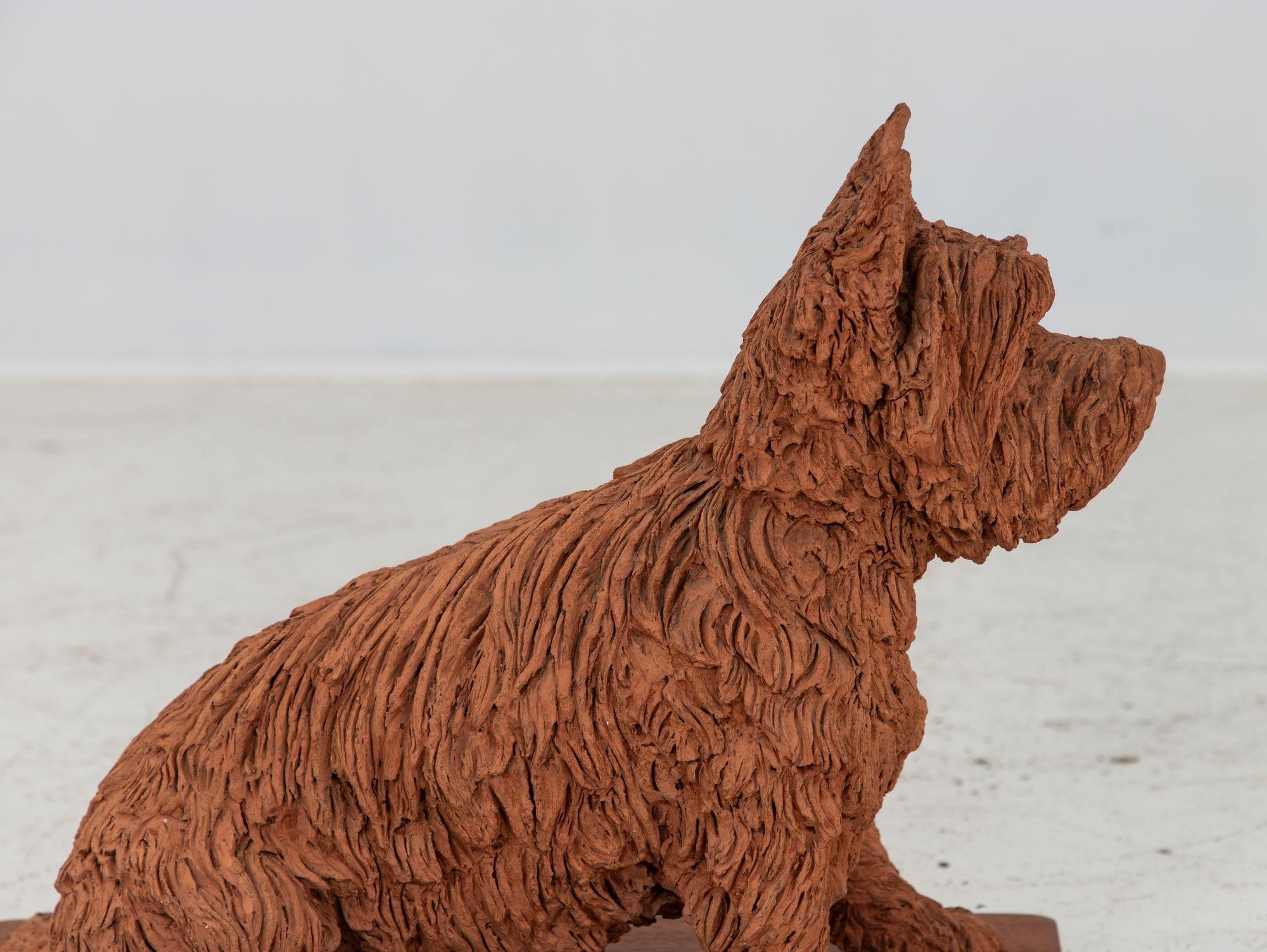 Lifesize Terracotta Dog Garden Ornament, Early 20th Century For Sale 3