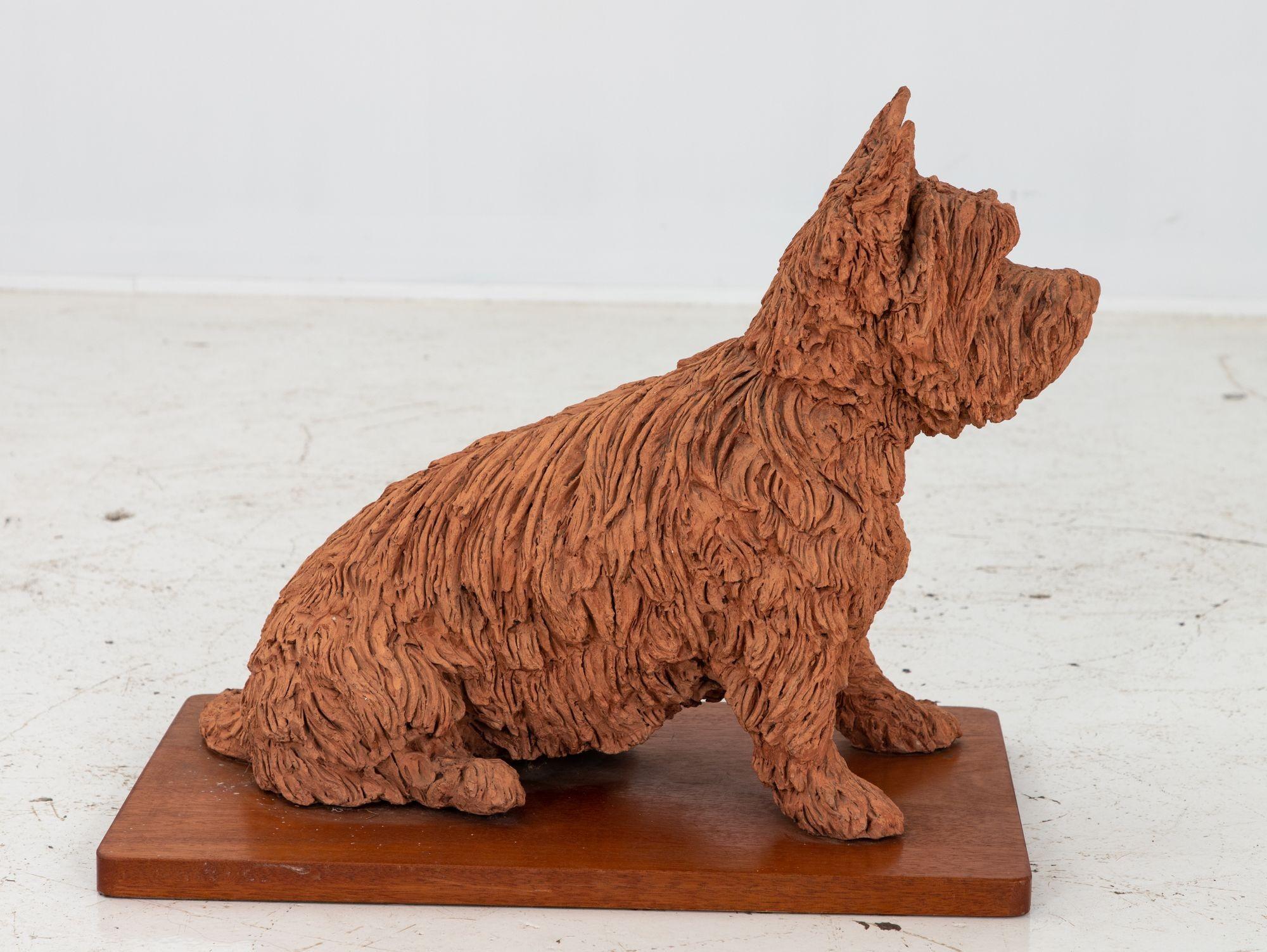 Lifesize Terracotta Dog Garden Ornament, Early 20th Century For Sale 4