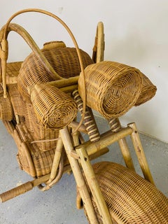 Lifesize Woven Rattan Motorcycle