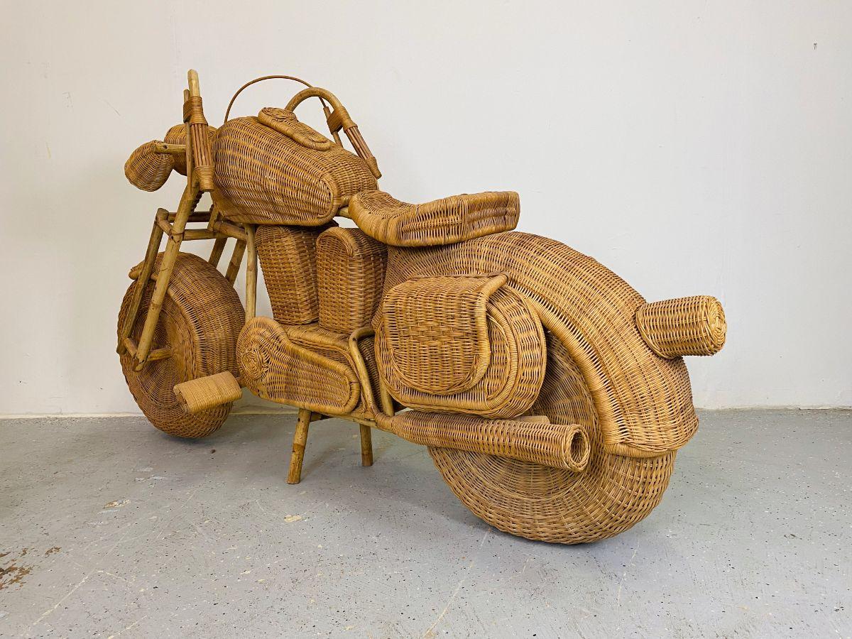 Lifesize Woven Rattan Motorcycle 3