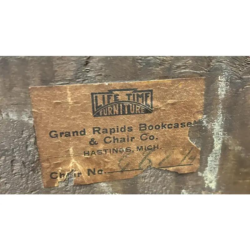 Lifetime Antike Mission Oak Arts and Crafts Settle Sofa, CIRCA 1900 im Angebot 5