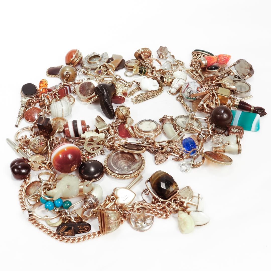 Lifetime Collection Antique Charm (Bracelet) Necklace In Fair Condition For Sale In Philadelphia, PA
