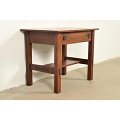 Lifetime Furniture Antique Mission Oak Arts & Crafts Desk, Circa 1910