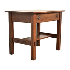 Lifetime Furniture Antique Mission Oak Arts & Crafts Desk, Circa 1910
