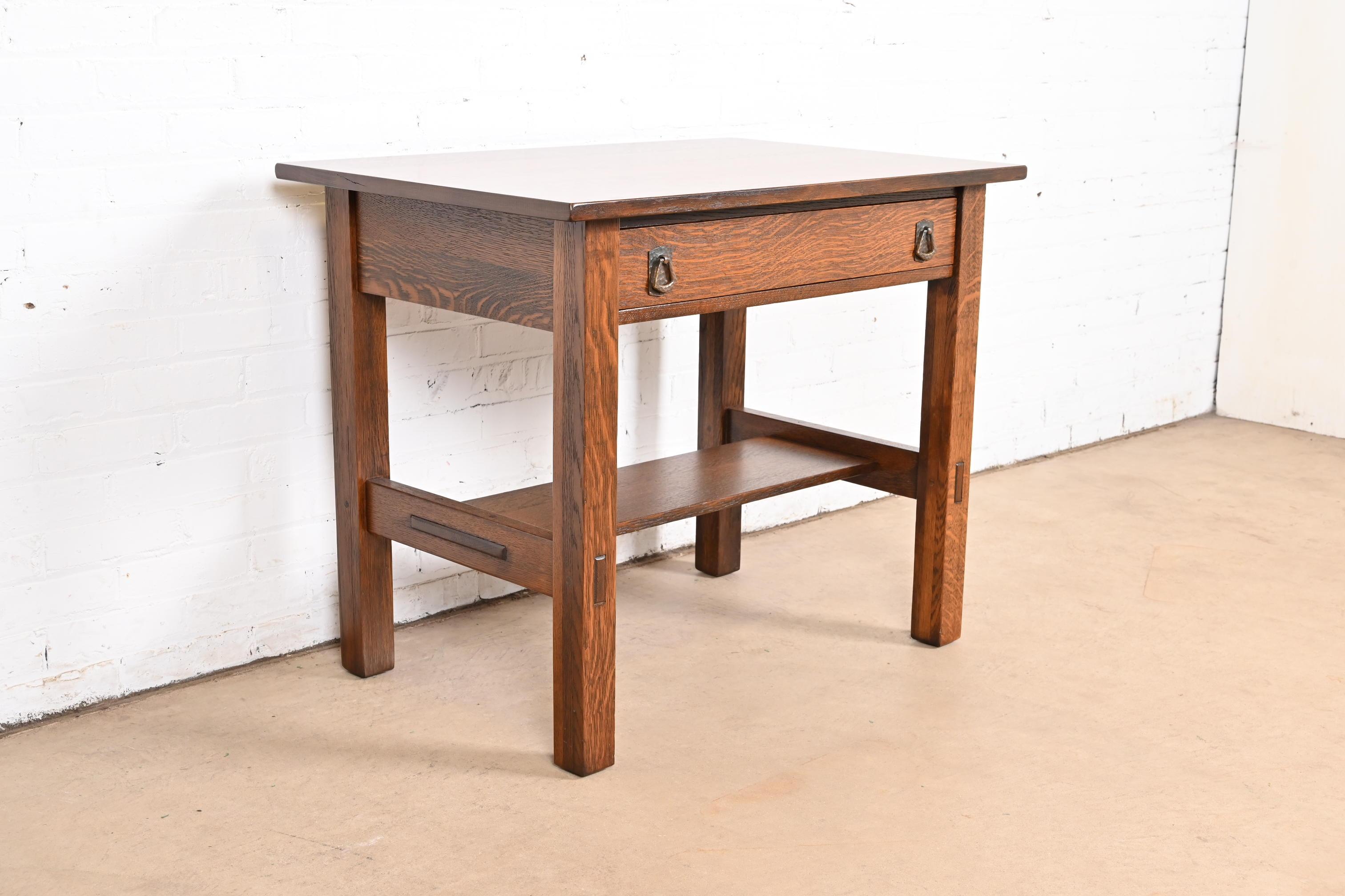 Lifetime Furniture Escritorio o mesa de biblioteca antiguos Mission Oak Arts & Crafts Artes y manualidades en venta