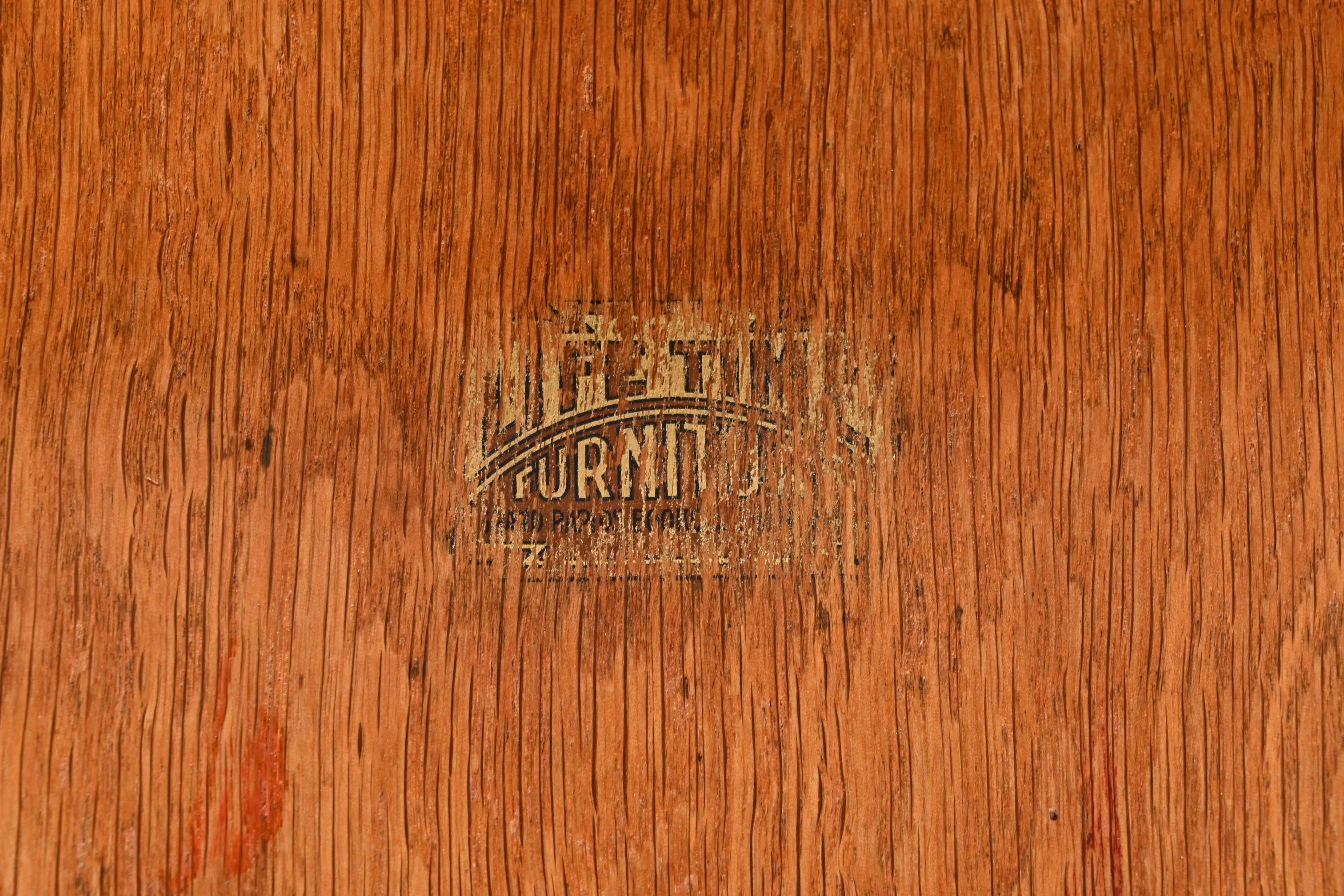 Lifetime Furniture Escritorio o mesa de biblioteca antiguos Mission Oak Arts & Crafts en venta 1