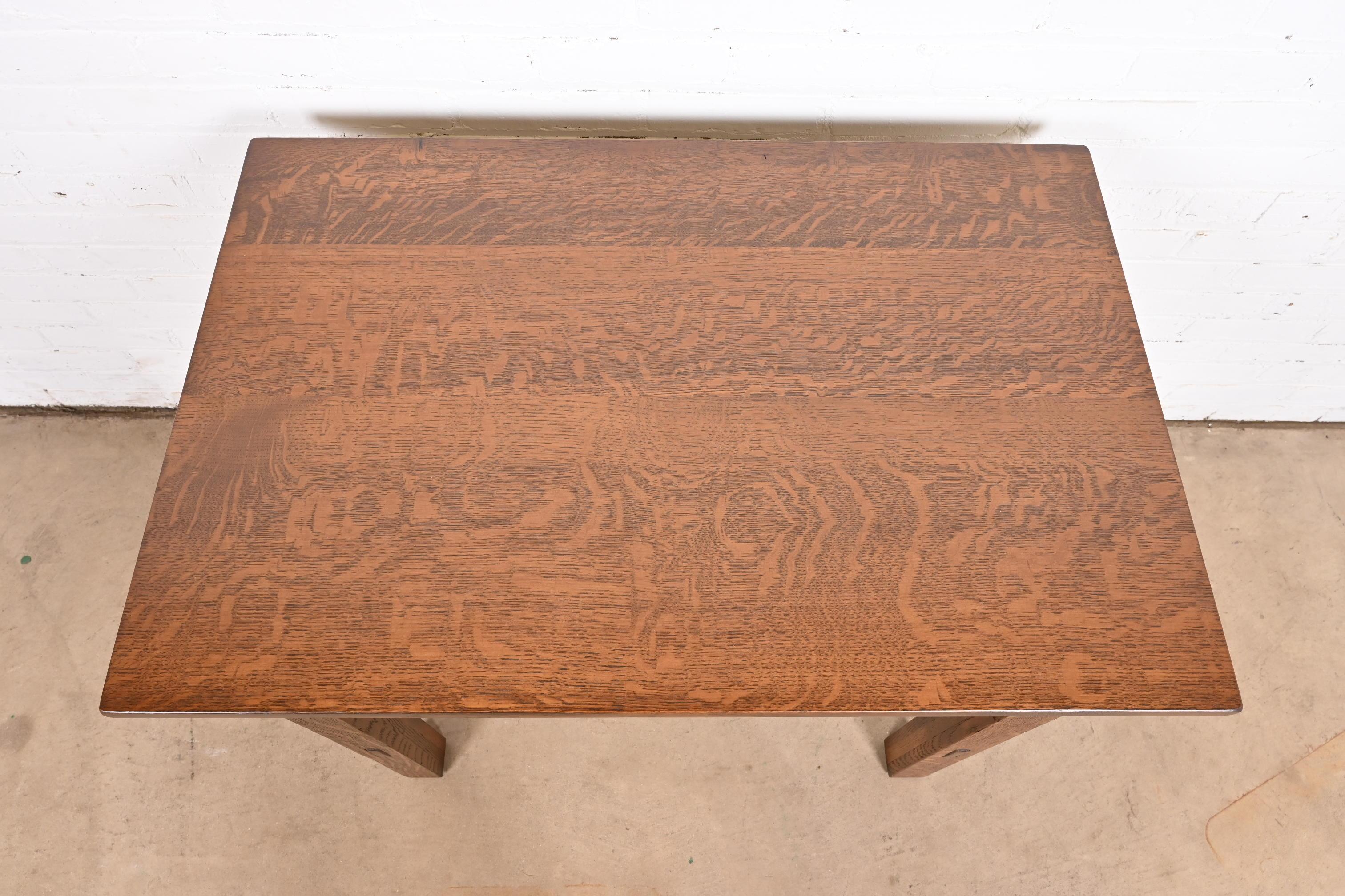 Lifetime Furniture Escritorio o mesa de biblioteca antiguos Mission Oak Arts & Crafts en venta 2