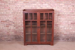 Lifetime Furniture Antique Mission Oak Arts & Crafts Double Bookcase, Circa 1900