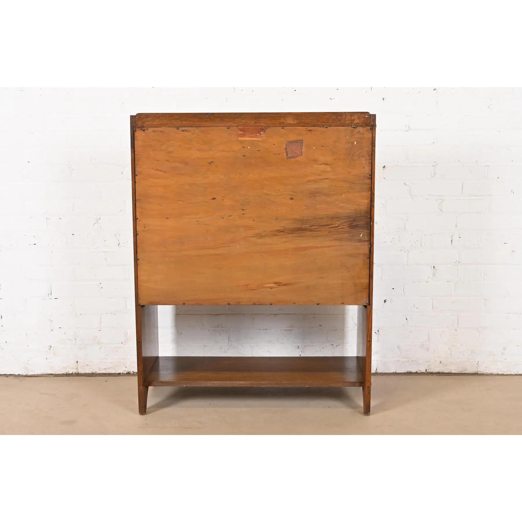 Lifetime Furniture Antike Mission Eichenholz Arts & Crafts Sekretär-Schreibtisch mit aus Eichenholz im Angebot 5
