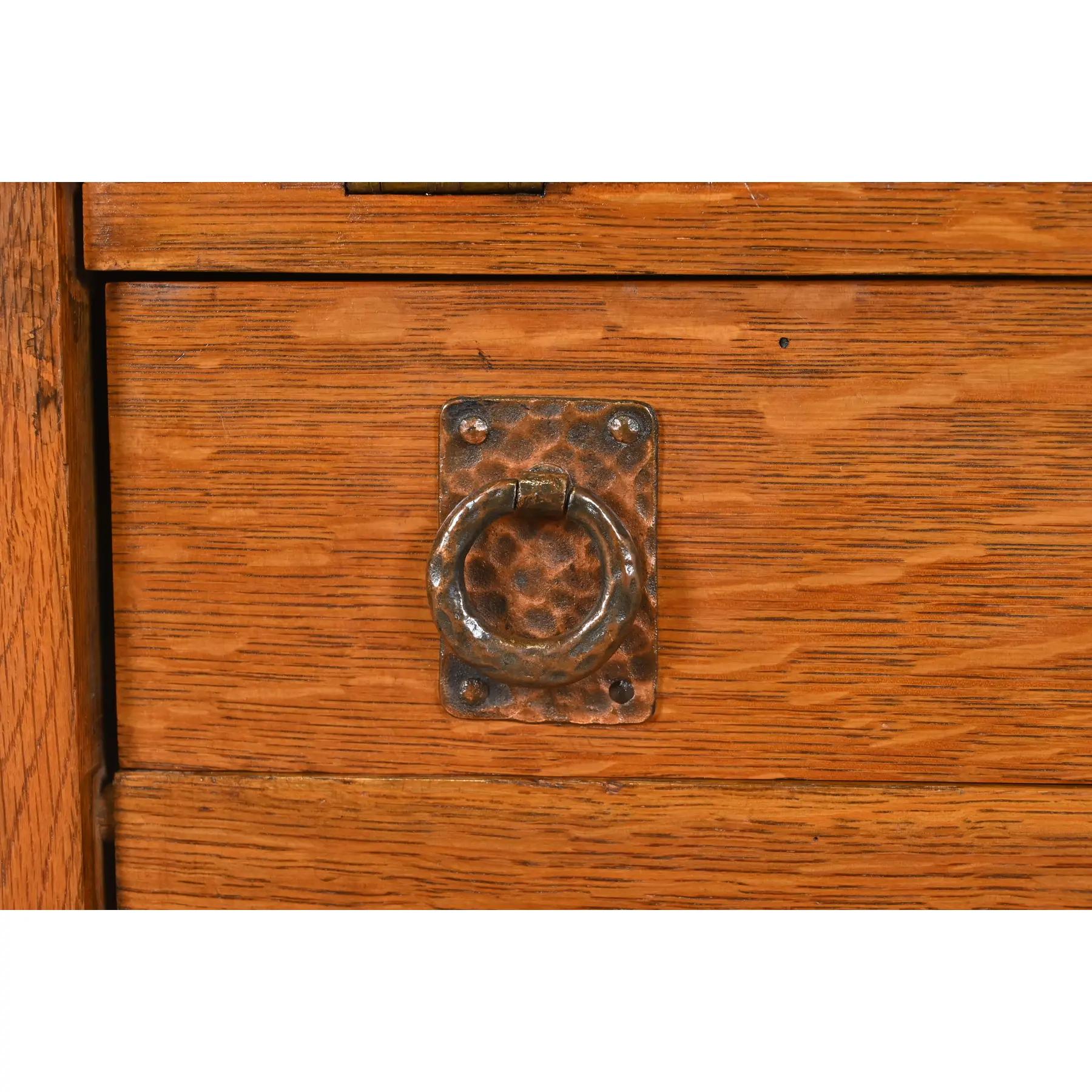 Lifetime Furniture Antike Mission Eichenholz Arts & Crafts Sekretär-Schreibtisch mit aus Eichenholz im Angebot 1