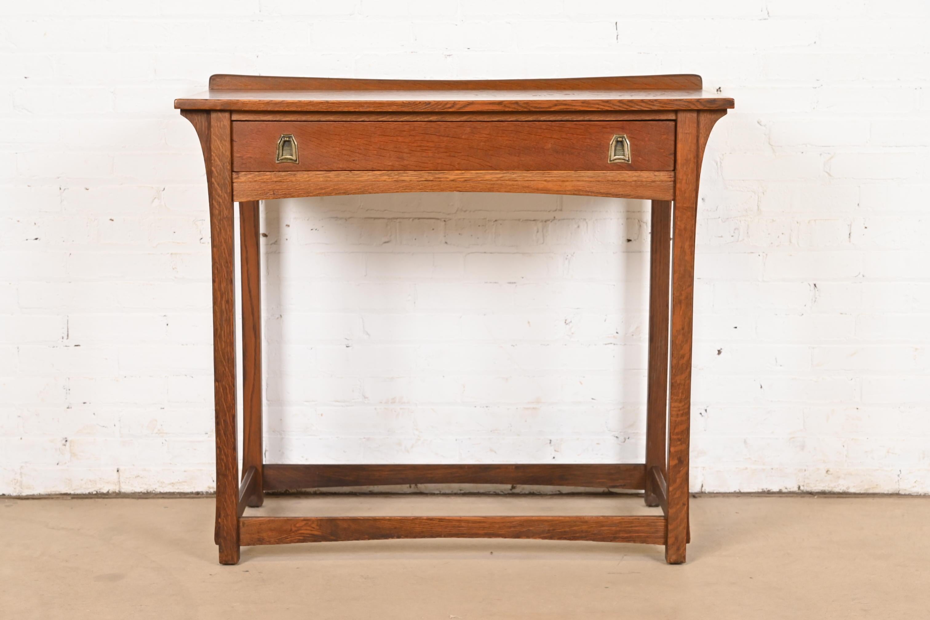 Arts and Crafts Lifetime Furniture Antico Mission Oak Arts & Crafts Puritan Buffet Server in vendita