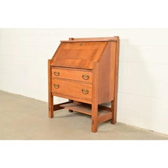 Lifetime Furniture Antique Mission Oak Arts & Crafts Secretary Desk, Circa 1910