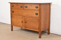 Lifetime Furniture Antique Mission Oak Arts & Crafts Sideboard Buffet