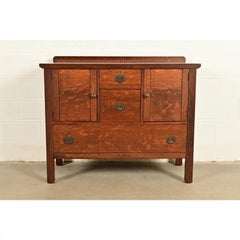 Lifetime Furniture Antique Mission Oak Arts & Crafts Sideboard, Newly Refinished