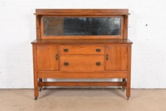Lifetime Furniture Antique Mission Oak Arts & Crafts Sideboard or Bar Cabinet