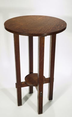 Lifetime Furniture Mission Oak Arts and Crafts Side Table, 1910s-1920s