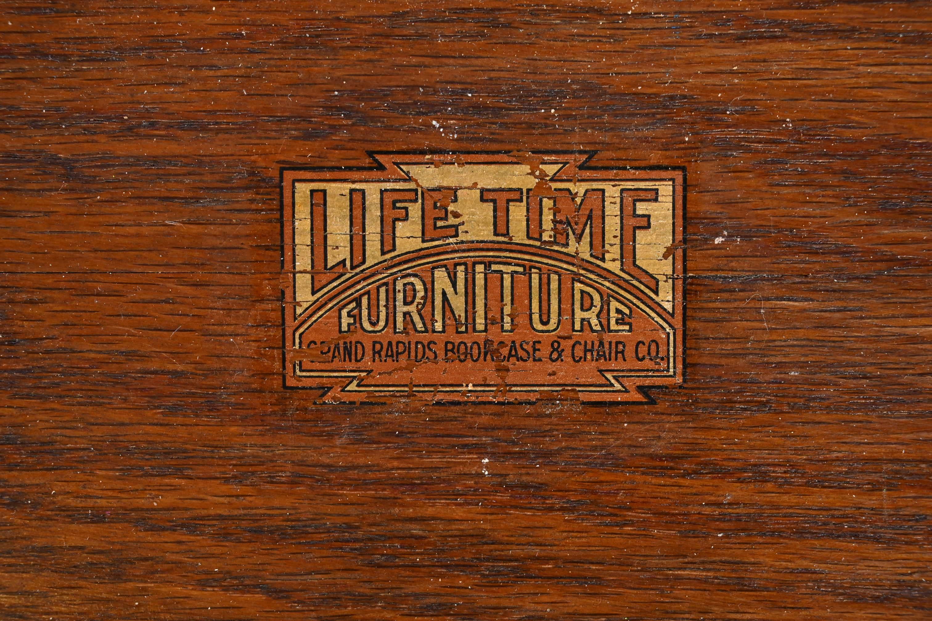 Lifetime Furniture Mission Oak Arts & Crafts Drop Front Secretary Desk 2