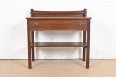 Lifetime Mission Oak Arts & Crafts Sideboard Buffet Server, Circa 1900