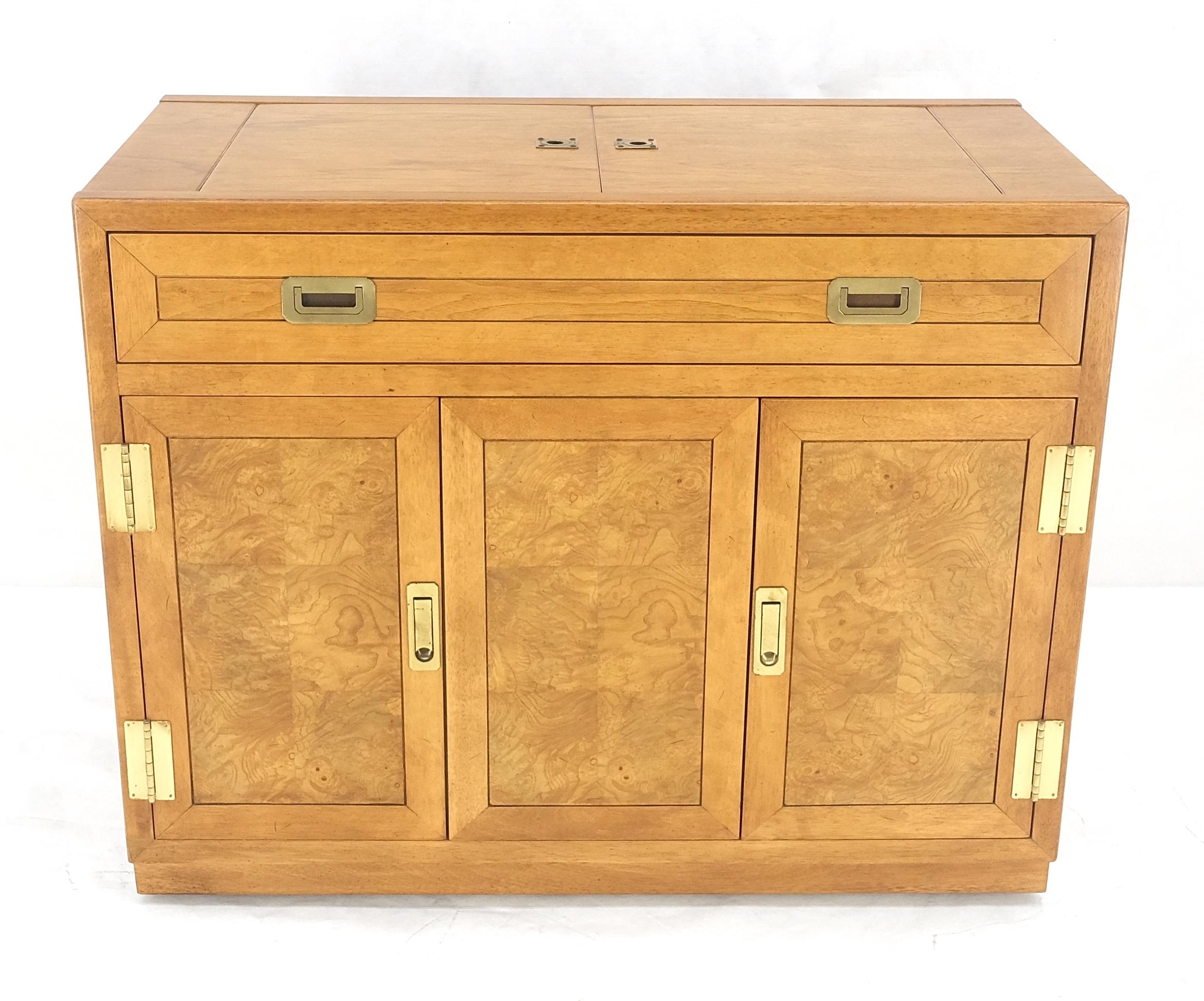 Armadio con porta a tamburo in noce chiaro americano, console di archiviazione, testiera del letto King MINT