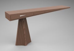 Lift Off Console Table in Natural Mahogany by Lee Weitzman