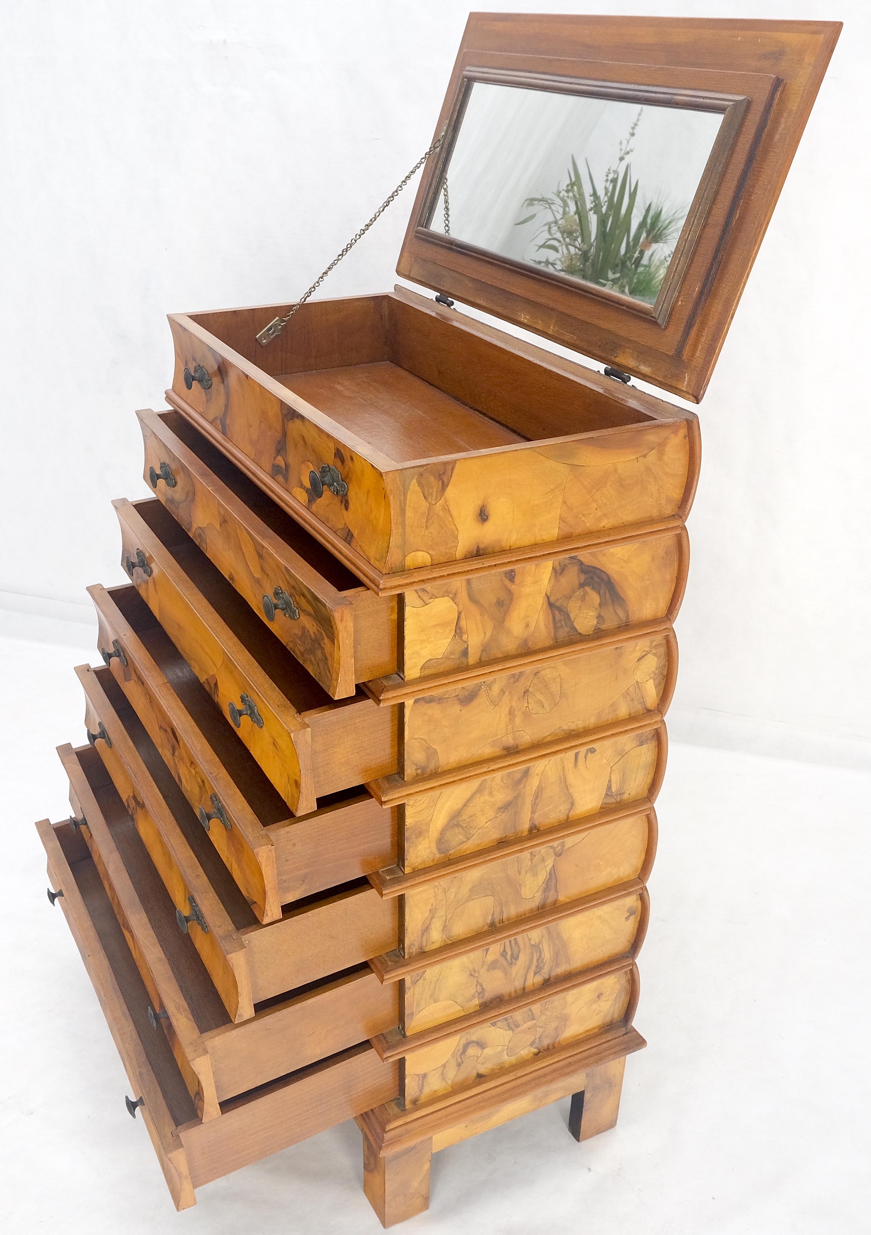 Hardwood Lift Top Mirror Compartment 