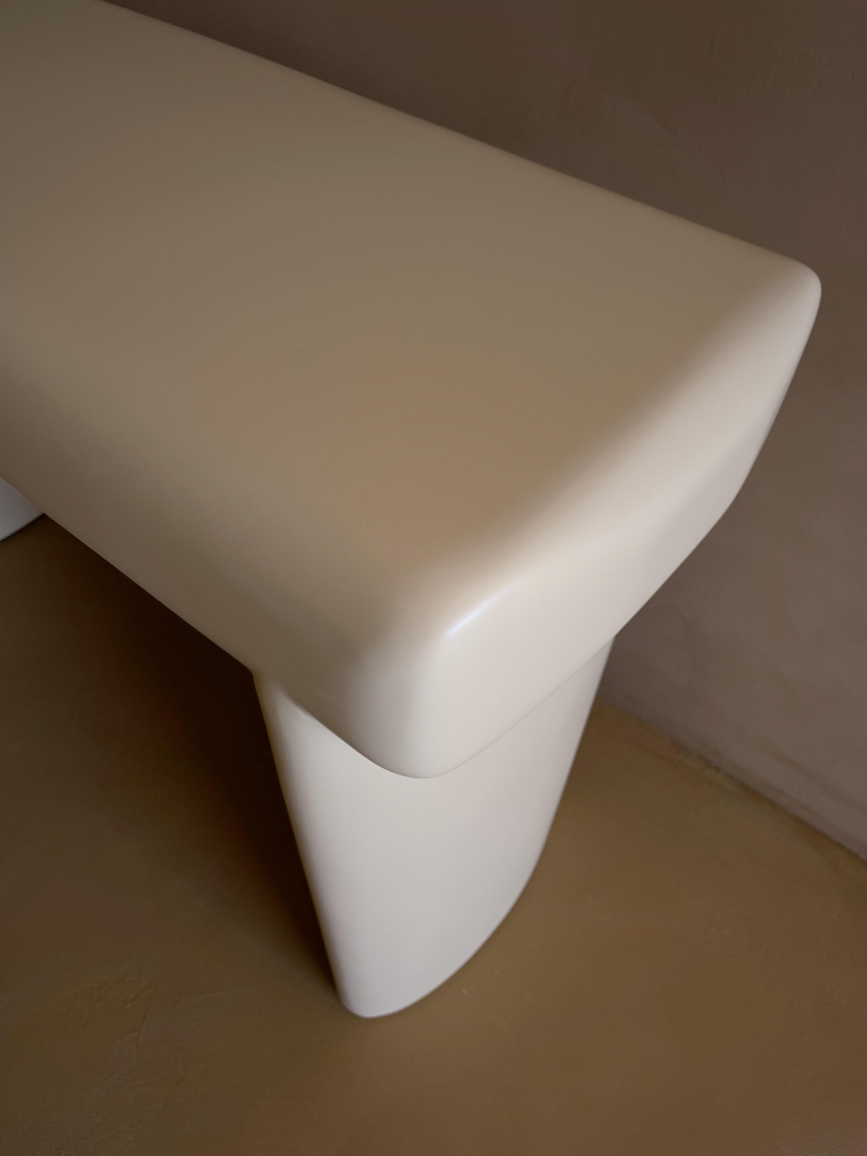 Contemporary Organic Design, Natural Beige Working Desk in MDF Frame, with drawer by kar For Sale