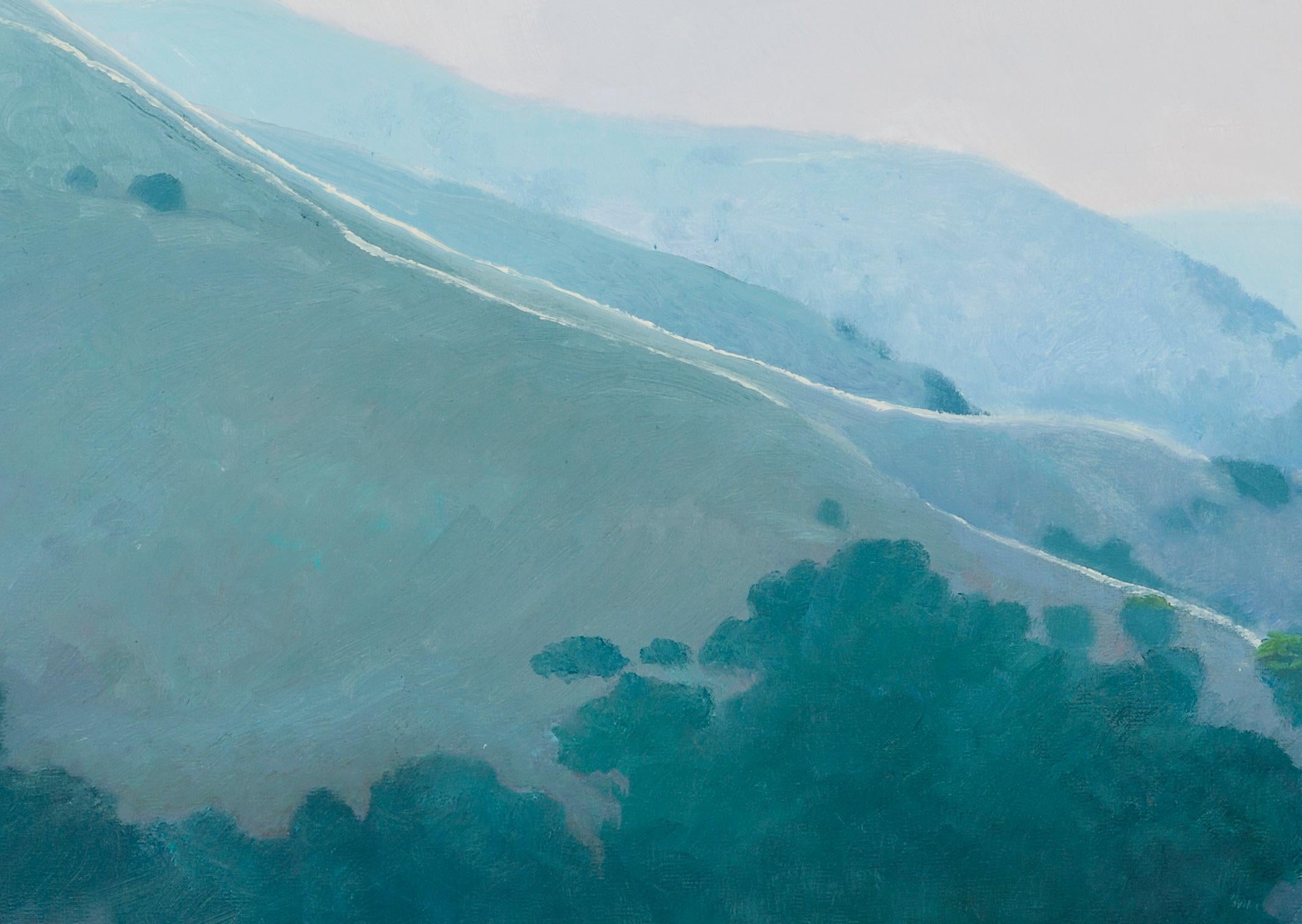 20th Century Lifting Fog, Californian Landscape, Armand Cabrera Oil on Canvas
