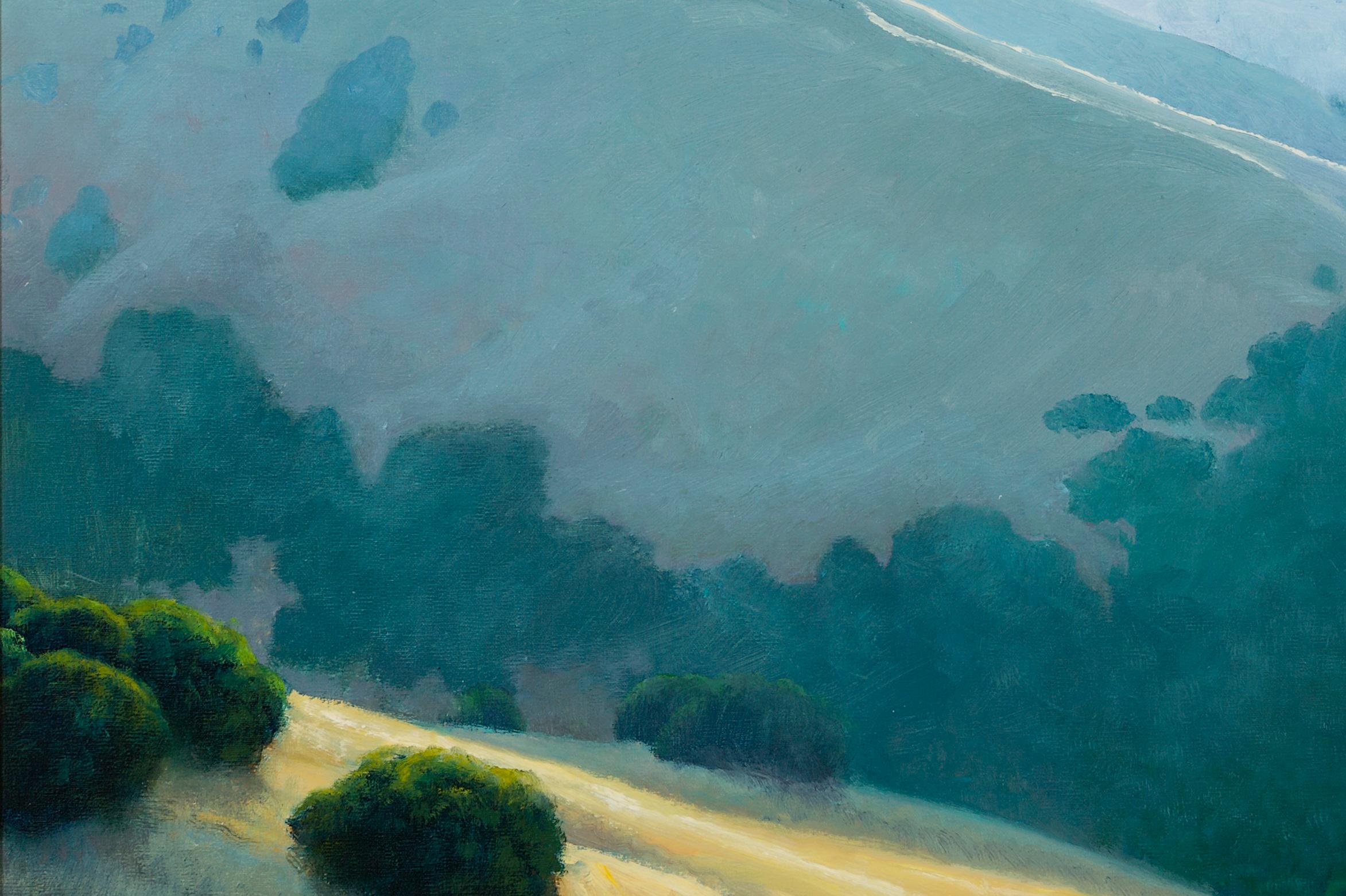 Lifting Fog, Californian Landscape, Armand Cabrera Oil on Canvas 1