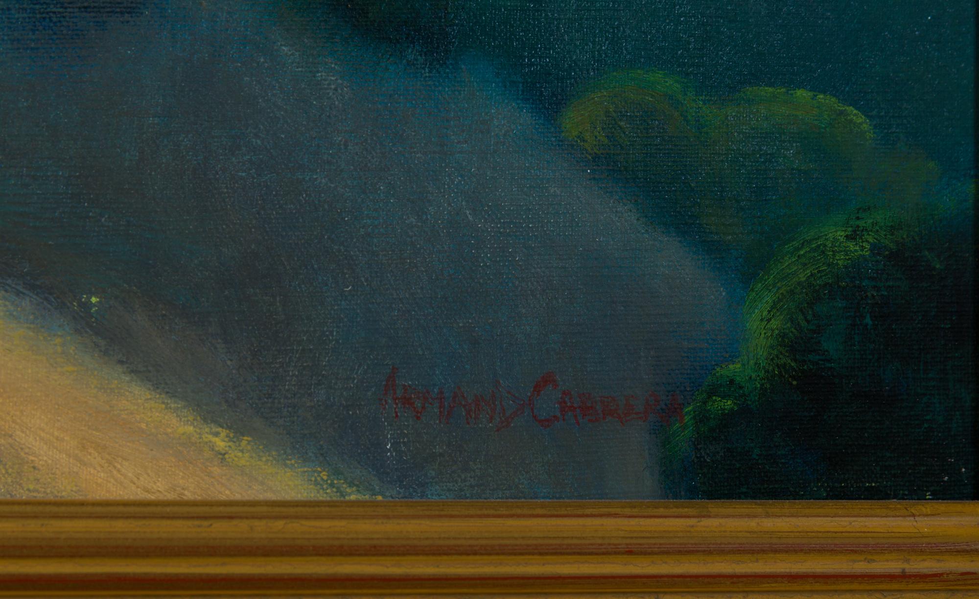 Lifting Fog, Californian Landscape, Armand Cabrera Oil on Canvas 2