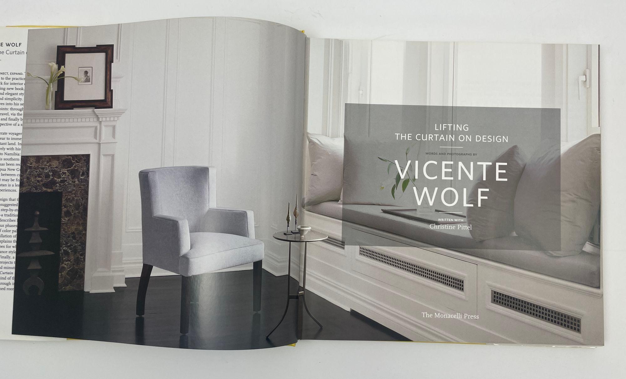 American Lifting the Curtain on Design Hardcover 2010 by Vicente Wolf For Sale