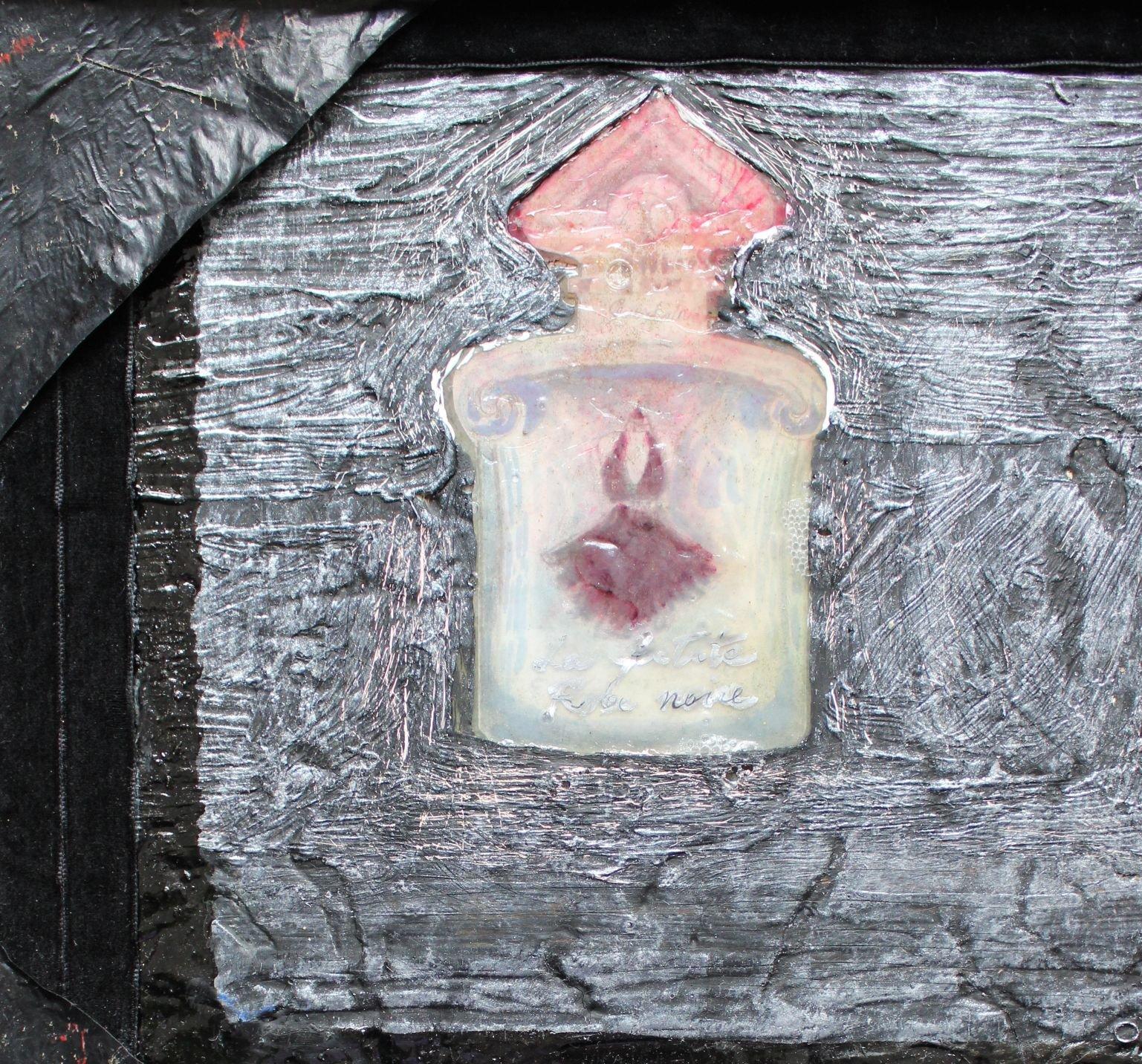 Guerlain & Tom Ford. Canvas/mixed media, 25x35 cm - Art by Liga Kalnina