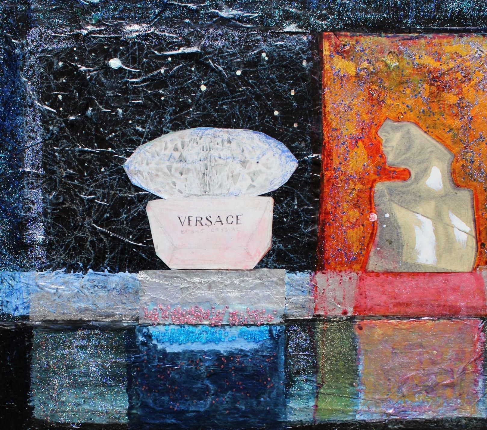 Versace&Eilish. 2024. Canvas/mixed media, 30x40 cm For Sale 1