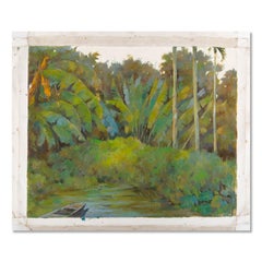 LiGang Wang Paesaggio Pittura ad olio originale "Mattina