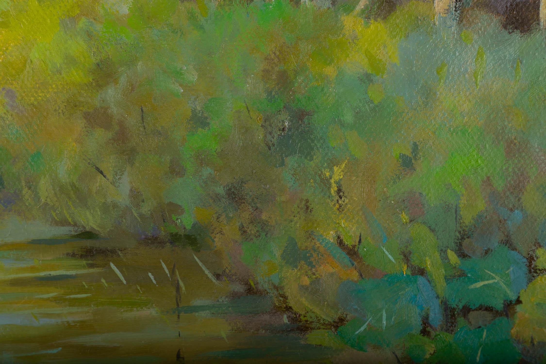 LiGang Wang Landschaft, Original-Ölgemälde „Morning“, Original im Angebot 3