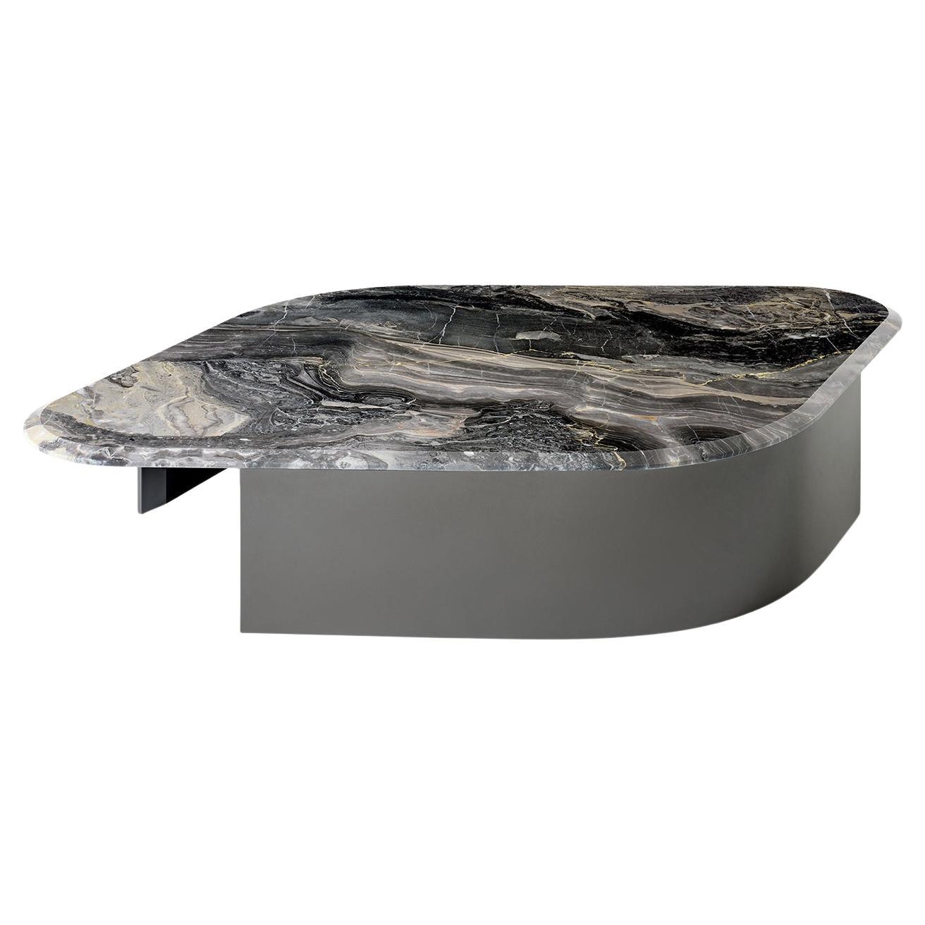 LIGEA Arabescato orobico Marble and metal structure Coffee Table
