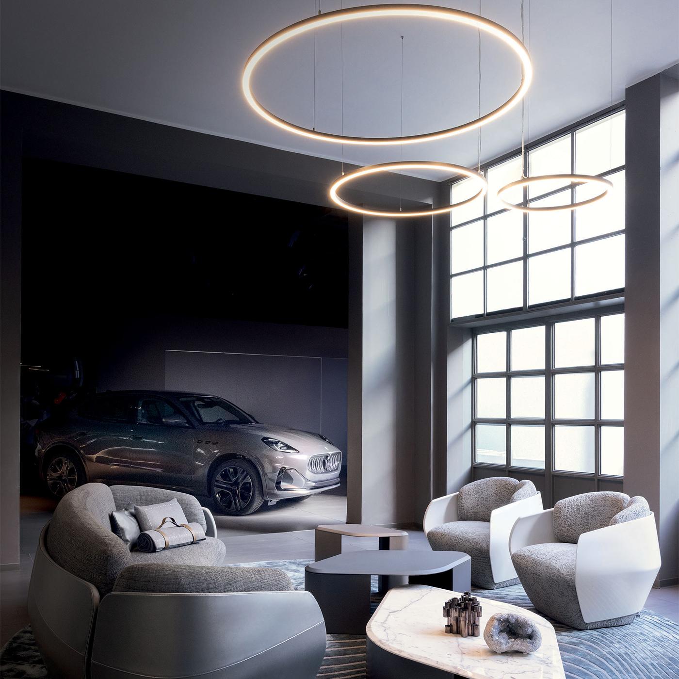 Contemporary Ligea Oval Gray Ash Wood Side Table For Sale