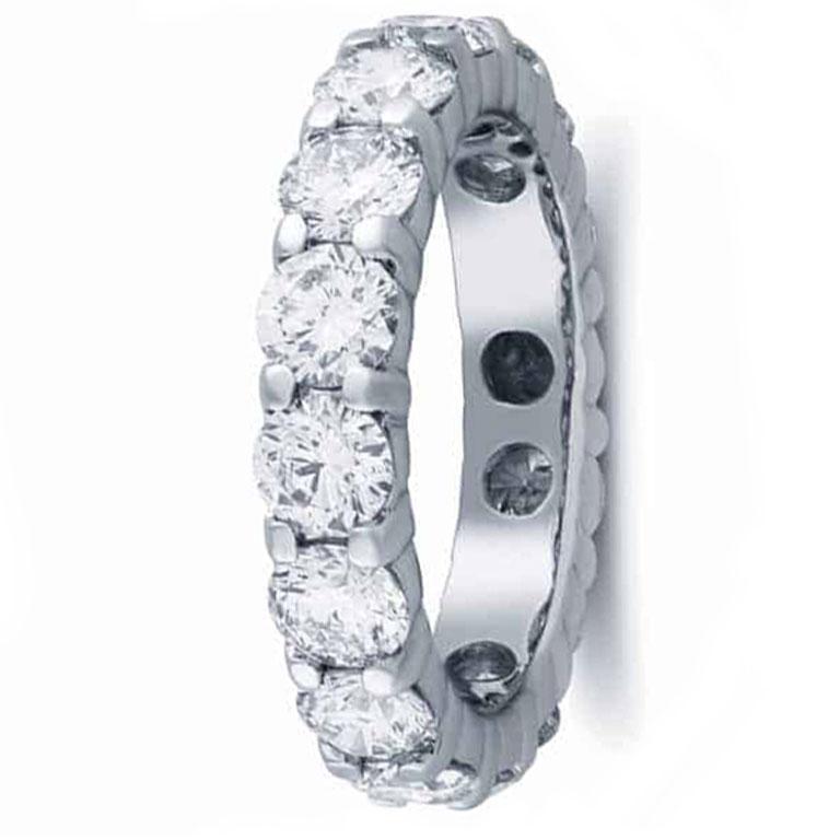 Bracelet d'éternité en or 14 carats avec diamants de 4 carats clairs Neuf - En vente à Tustin, CA