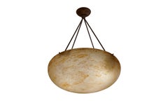 Light Amber Alabaster Grand Fixture, Sweden, 1930