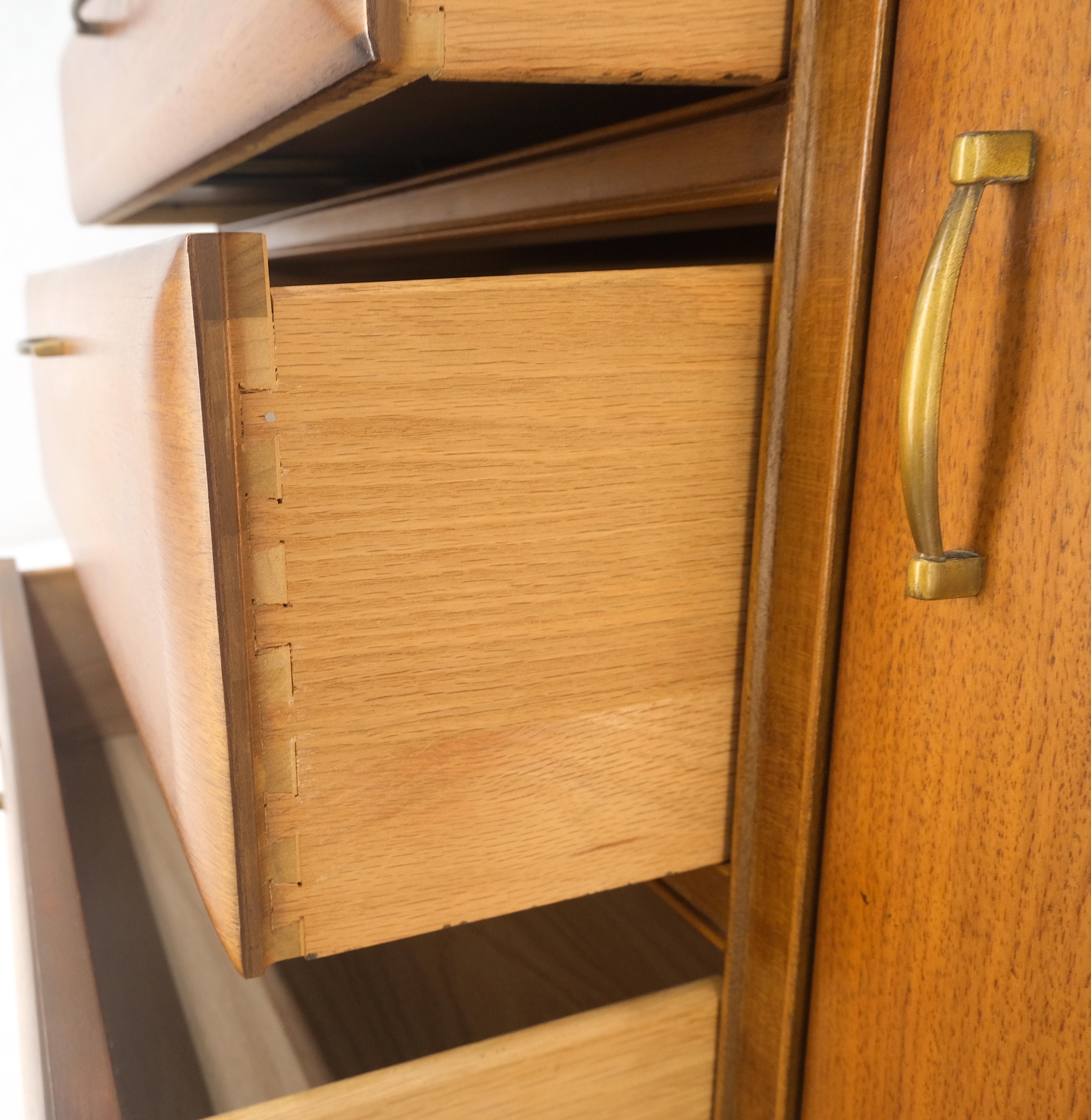 20th Century Light American Walnut 9 Drawers Sculptural Protruding Rounded Drawers Faces MINT For Sale