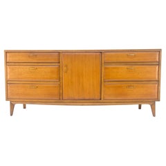 Light American Walnut 9 Drawers Sculptural Protruding Rounded Drawers Faces MINT